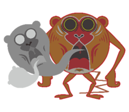 Round monkey sticker #9845311