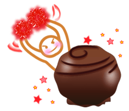 Chocolate and Valentine sticker #9845788