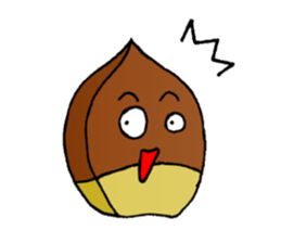 funny chestnut sticker #9846382