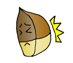 funny chestnut sticker #9846392