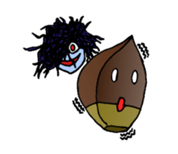 funny chestnut sticker #9846397