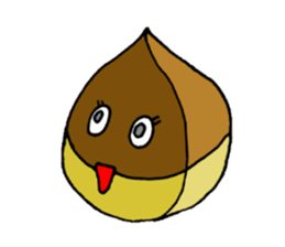 funny chestnut sticker #9846398