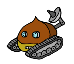 funny chestnut sticker #9846406