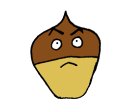 funny chestnut sticker #9846408