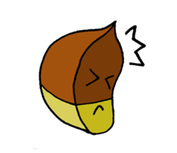 funny chestnut sticker #9846409