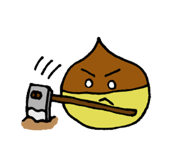funny chestnut sticker #9846414