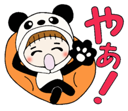 Hawaiian Girl ocyame costume Hen 2 sticker #9848296