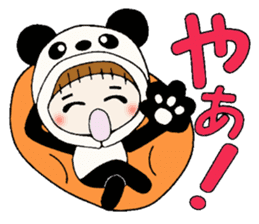 Hawaiian Girl ocyame costume Hen 2 sticker #9848296