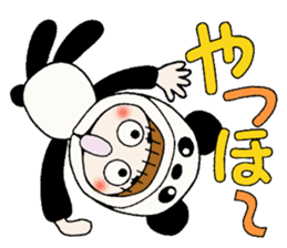 Hawaiian Girl ocyame costume Hen 2 sticker #9848297