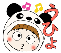 Hawaiian Girl ocyame costume Hen 2 sticker #9848298