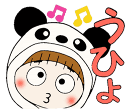 Hawaiian Girl ocyame costume Hen 2 sticker #9848298