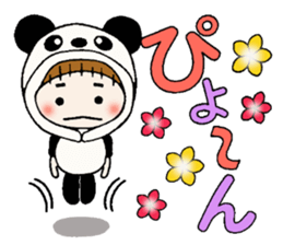 Hawaiian Girl ocyame costume Hen 2 sticker #9848300