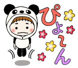 Hawaiian Girl ocyame costume Hen 2 sticker #9848300