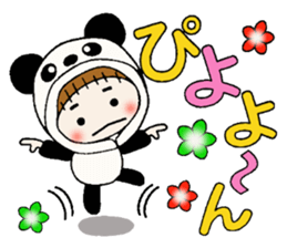 Hawaiian Girl ocyame costume Hen 2 sticker #9848301