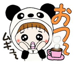 Hawaiian Girl ocyame costume Hen 2 sticker #9848304