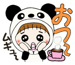 Hawaiian Girl ocyame costume Hen 2 sticker #9848304