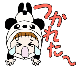 Hawaiian Girl ocyame costume Hen 2 sticker #9848306