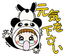 Hawaiian Girl ocyame costume Hen 2 sticker #9848307