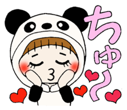 Hawaiian Girl ocyame costume Hen 2 sticker #9848308