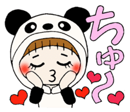 Hawaiian Girl ocyame costume Hen 2 sticker #9848308