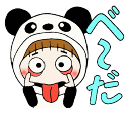 Hawaiian Girl ocyame costume Hen 2 sticker #9848309