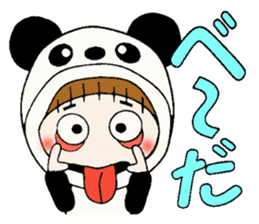 Hawaiian Girl ocyame costume Hen 2 sticker #9848309