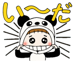 Hawaiian Girl ocyame costume Hen 2 sticker #9848310