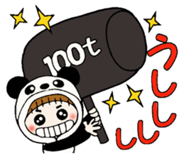 Hawaiian Girl ocyame costume Hen 2 sticker #9848312