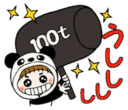 Hawaiian Girl ocyame costume Hen 2 sticker #9848312