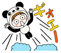 Hawaiian Girl ocyame costume Hen 2 sticker #9848314