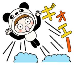 Hawaiian Girl ocyame costume Hen 2 sticker #9848314