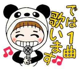 Hawaiian Girl ocyame costume Hen 2 sticker #9848319