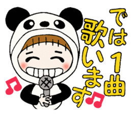 Hawaiian Girl ocyame costume Hen 2 sticker #9848319