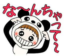 Hawaiian Girl ocyame costume Hen 2 sticker #9848323