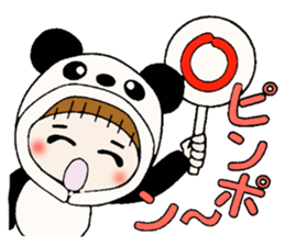 Hawaiian Girl ocyame costume Hen 2 sticker #9848324