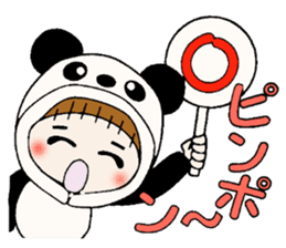 Hawaiian Girl ocyame costume Hen 2 sticker #9848324