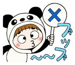 Hawaiian Girl ocyame costume Hen 2 sticker #9848325