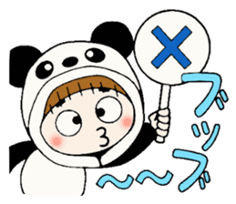 Hawaiian Girl ocyame costume Hen 2 sticker #9848325