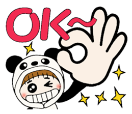 Hawaiian Girl ocyame costume Hen 2 sticker #9848326