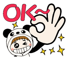 Hawaiian Girl ocyame costume Hen 2 sticker #9848326