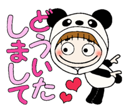 Hawaiian Girl ocyame costume Hen 2 sticker #9848331