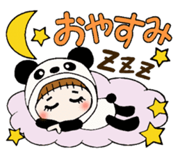 Hawaiian Girl ocyame costume Hen 2 sticker #9848333