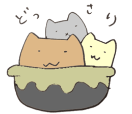 Japanese greeting(by cat) sticker #9850216