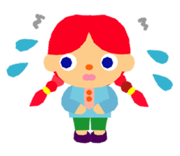 Daily life of animal and a friends. (e) sticker #9851639