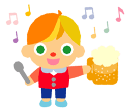 Daily life of animal and a friends. (e) sticker #9851647