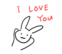 Heart rabbit. sticker #9852227