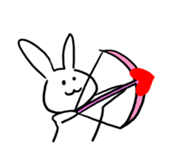 Heart rabbit. sticker #9852232