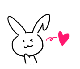 Heart rabbit. sticker #9852233