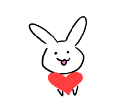 Heart rabbit. sticker #9852234