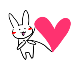 Heart rabbit. sticker #9852235